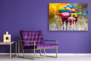 Glass Print Wall Art – Image on Glass  SART05 Miscellanous Series: Oil Painting - Rainy Day