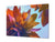 Modern Glass Picture - Contemporary Wall Art SART04 Flowers and leaves Series: Colorful lotus flowers
