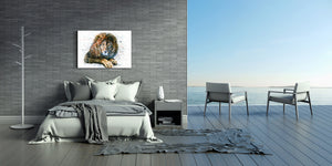 Glass Picture Wall Art - Picture on Glass SART03A Animals Series: Lion