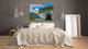 Modern Glass Picture - Contemporary Wall Art SART01 Nature Series: Panoramic view of the Koolau mountains in Hawaii