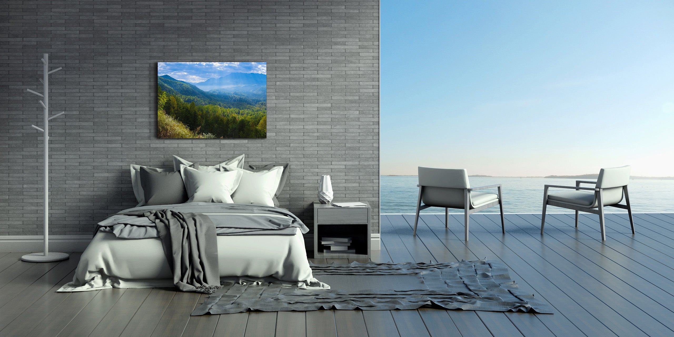 Glass Print Wall Art – Image on Glass SART01B Nature Series: Hills and valleys