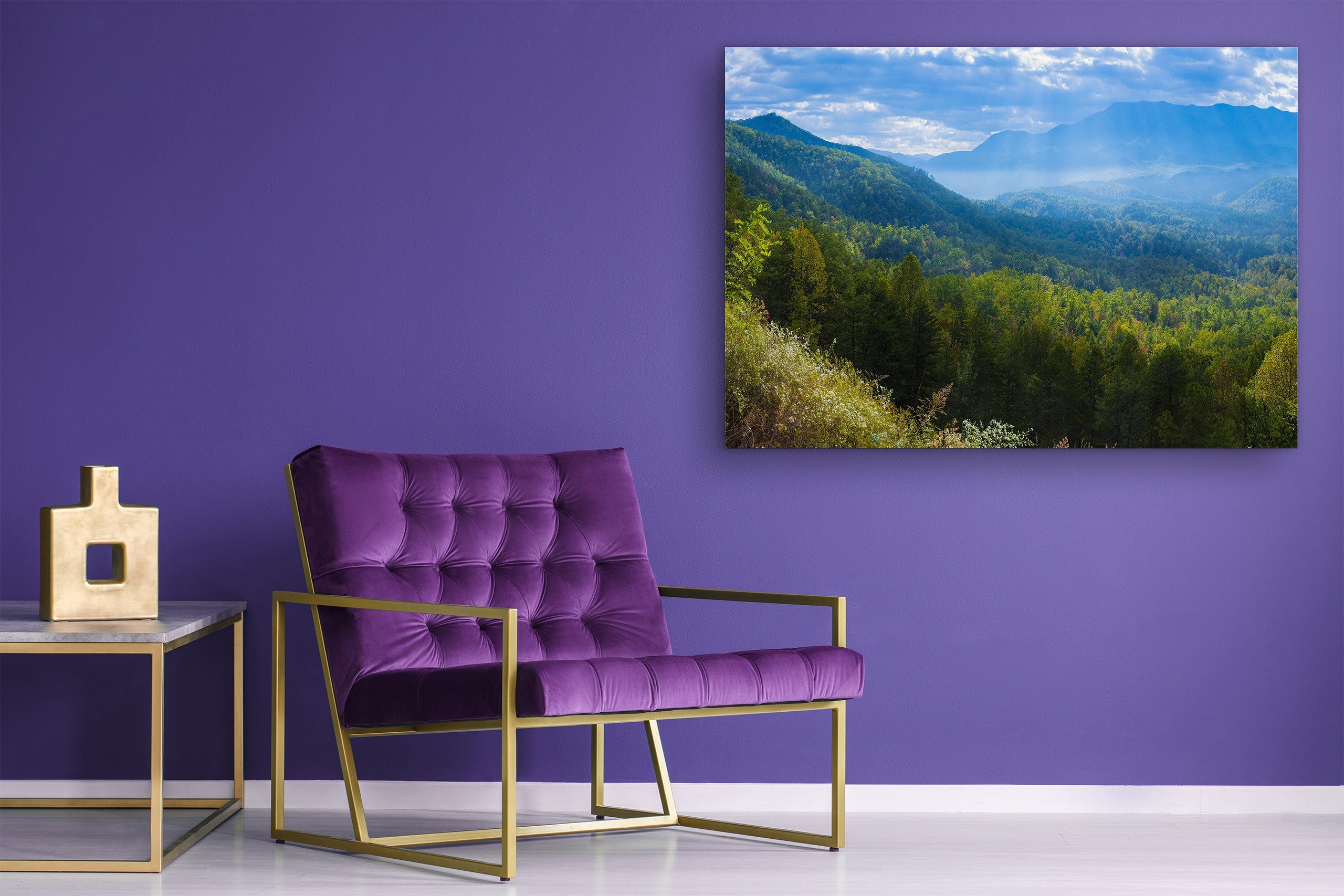 Glass Print Wall Art – Image on Glass SART01B Nature Series: Hills and valleys