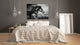 Glass Picture Wall Art - Picture on Glass SART03A Animals Series: Black and white horse