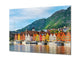 Glass Picture Toughened Wall Art  - Wall Art Glass Print Picture SART02 Cities Series: Historical buildings in Bergen, Norway