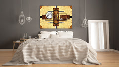 Glass Print Wall Art – Image on Glass  SART05 Miscellanous Series: African ethnic illustration