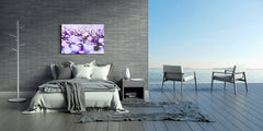 Modern Glass Picture - Contemporary Wall Art SART04 Flowers and leaves Series: Spring field of white fresh daisies