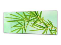 Glass Print Wall Art – Image on Glass 125 x 50 cm (? 50” x 20”) ; Leaves 3