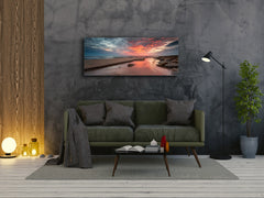 Wall Picture behind Tempered Glass 125 x 50 cm (? 50” x 20”) ; Beach 3