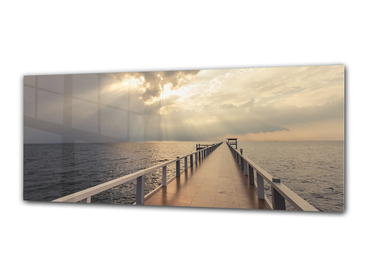 Glass Print Wall Art – Image on Glass 125 x 50 cm (? 50” x 20”) ; Pier 4