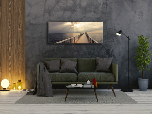 Glass Print Wall Art – Image on Glass 125 x 50 cm (? 50” x 20”) ; Pier 4
