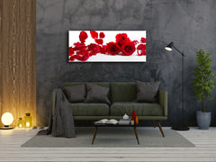Glass Print Wall Art – Image on Glass 125 x 50 cm (? 50” x 20”) ; Roses 1