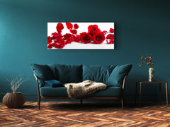 Glass Print Wall Art – Image on Glass 125 x 50 cm (? 50” x 20”) ; Roses 1