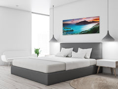 Graphic Art Print on Glass – Available in 5 different sizes – Nature Series 01B: Lake at dusk in Australia