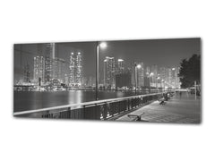 Glass Print Wall Art – Image on Glass 125 x 50 cm (? 50” x 20”) ; City by night 5