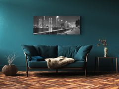 Glass Print Wall Art – Image on Glass 125 x 50 cm (? 50” x 20”) ; City by night 5