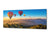 Modern Glass Picture – Available in 5 different sizes – Nature Series 01C: Hot air balloon flight at sunset