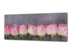 Glass Print Wall Art – Image on Glass 125 x 50 cm (? 50” x 20”) ; Roses 2