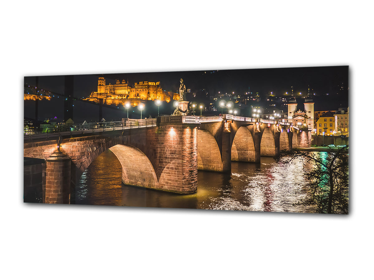 Glass Print Wall Art – Image on Glass 125 x 50 cm (? 50” x 20”) ; Ancient bridge
