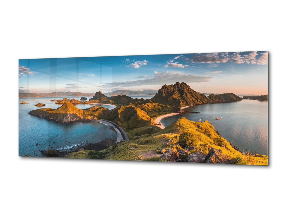 Graphic Art Print on Glass – Available in 5 different sizes – Nature Series 01B: Landscape of Indonesia