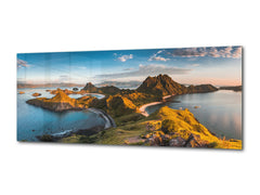 Graphic Art Print on Glass – Available in 5 different sizes – Nature Series 01B: Landscape of Indonesia