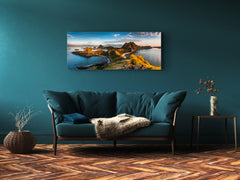 Graphic Art Print on Glass – Available in 5 different sizes – Nature Series 01B: Landscape of Indonesia