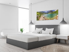 Glass Print Wall Art – Image on Glass 125 x 50 cm (? 50” x 20”) ; Lake 6