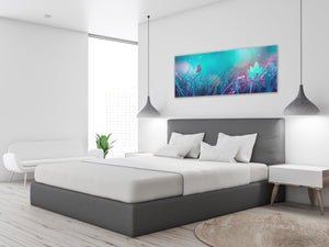 Glass Picture Wall Art – Available in 5 different sizes – Nature Series 01D: Butterfly in the grass