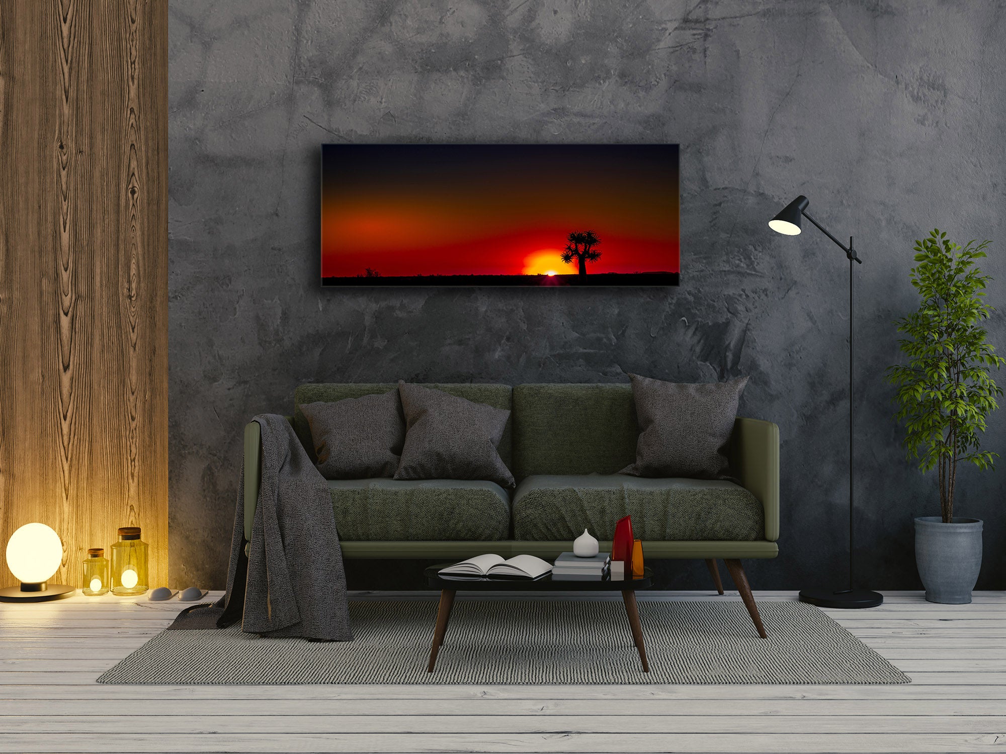 Glasbild-Wandkunst – Erhältlich in 5 verschiedenen Größen – Naturserie 01D: Provinz Nordkap