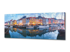 Beautiful Quality Glass Print Picture – Available in 5 different sizes – Cities Series 04: Old Town of Copenhagen