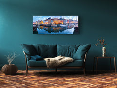 Beautiful Quality Glass Print Picture – Available in 5 different sizes – Cities Series 04: Old Town of Copenhagen