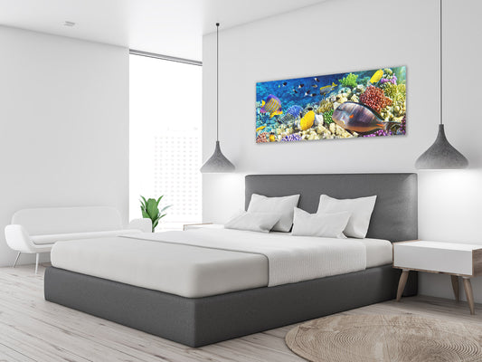 Glass Print Wall Art – Image on Glass 125 x 50 cm (? 50” x 20”) ; Sea 4