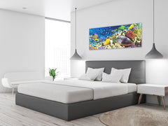Arte mural con impresión en vidrio: imagen sobre vidrio de 125 x 50 cm (≈ 50” x 20”); Mar 4