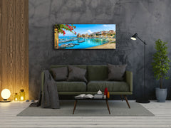 Beautiful Quality Glass Print Picture – Available in 5 different sizes – Cities Series 04: Coastal village of Sicily