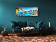 Beautiful Quality Glass Print Picture – Available in 5 different sizes – Cities Series 04: Coastal village of Sicily