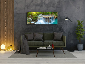 Glass Print Wall Art – Available in 5 different sizes – Nature Series 01A: Deep forest waterfall