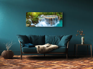 Glass Print Wall Art – Available in 5 different sizes – Nature Series 01A: Deep forest waterfall