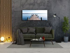 Wall Picture behind Tempered Glass 125 x 50 cm (≈ 50” x 20”) ; Pier 7