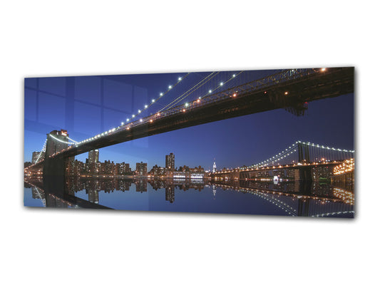 Glass Print Wall Art – Image on Glass 125 x 50 cm (? 50” x 20”) ; Bridge 20
