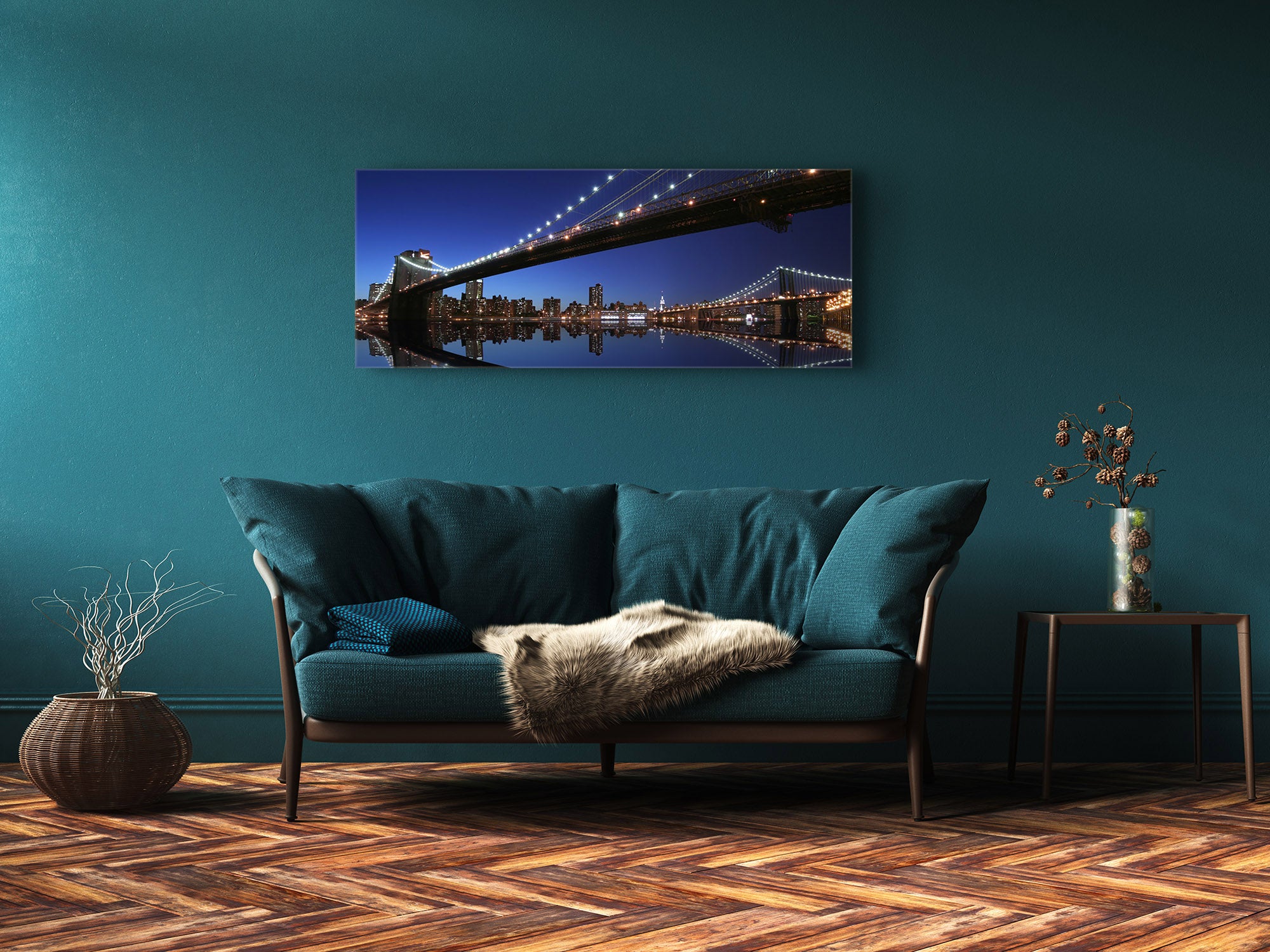 Glass Print Wall Art – Image on Glass 125 x 50 cm (? 50” x 20”) ; Bridge 20