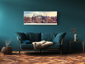 Beautiful Quality Glass Print Picture – Available in 5 different sizes – Cities Series 04: Traditional Dutch houses