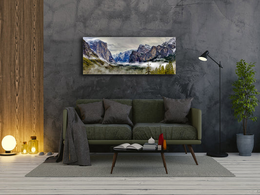 Glass Print Wall Art – Available in 5 different sizes – Nature Series 01A: Mountains of California