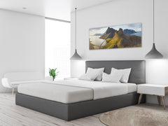 Graphic Art Print on Glass – Available in 5 different sizes – Nature Series 01B: Mountain road in Iceland