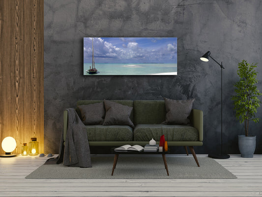 Glass Print Wall Art – Image on Glass 125 x 50 cm (? 50” x 20”) ; Sea 20