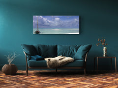 Glass Print Wall Art – Image on Glass 125 x 50 cm (? 50” x 20”) ; Sea 20