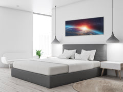 Wall Art Glass Print Canvas Picture – Available in 5 different sizes – Miscellanous Series 05: Planet Earth in space