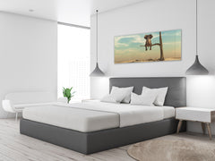 Wall Art Glass Print Picture – Available in 5 different sizes – Animals Series 02: Elephant in surreal landscape