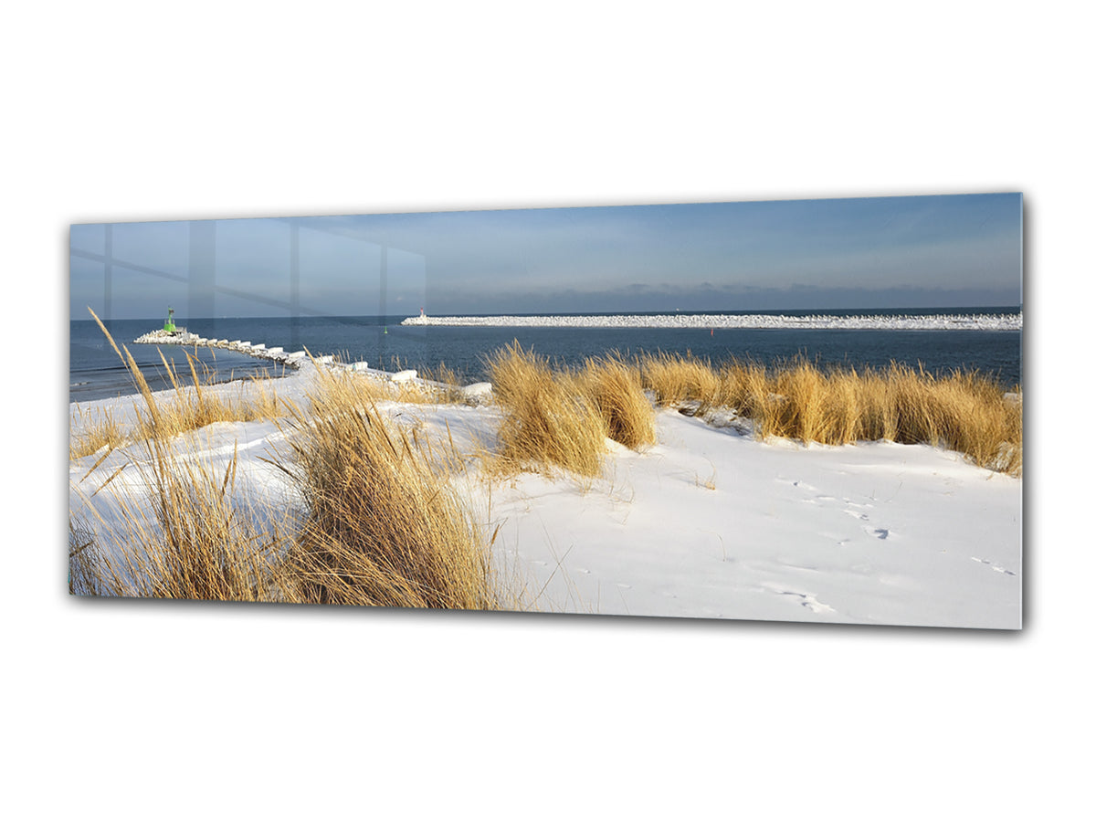 Wall Art Glass Print Picture 125 x 50 cm (? 50” x 20”) ; Beach 8