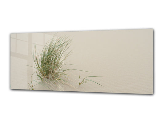 Wandbild hinter gehärtetem Glas 125 x 50 cm (≈ 50” x 20”) ; Gras 1