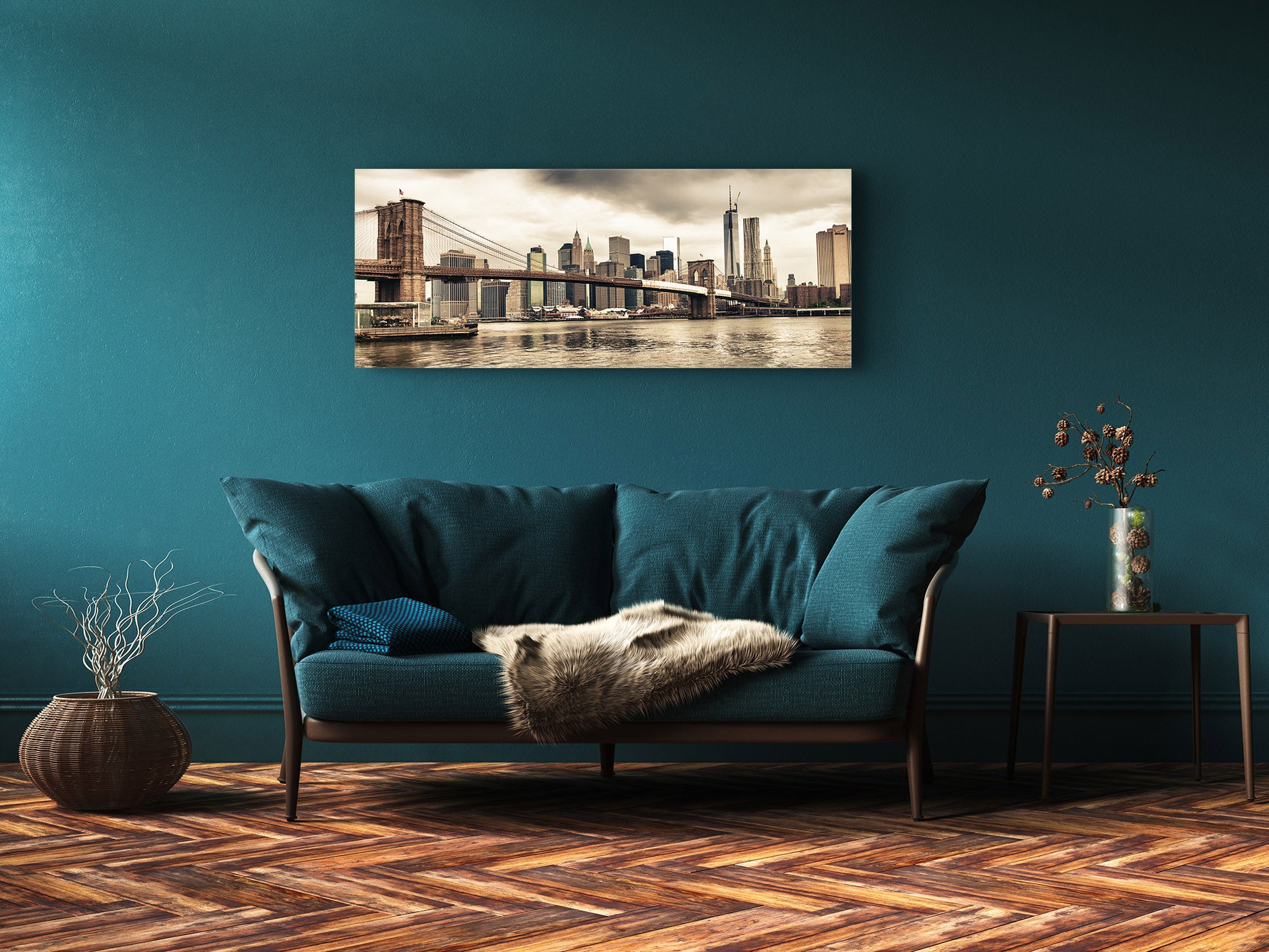Wall Art Glass Print Picture 125 x 50 cm (? 50” x 20”) ; Bridge 12