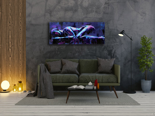 Wall Art Glass Print Canvas Picture – Available in 5 different sizes – Miscellanous Series 05: Female silhouette